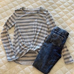 Girls Ten Sixty Sherman top & Tucker Tate jeggings